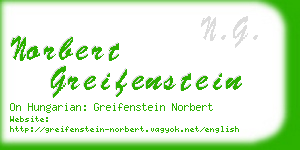 norbert greifenstein business card